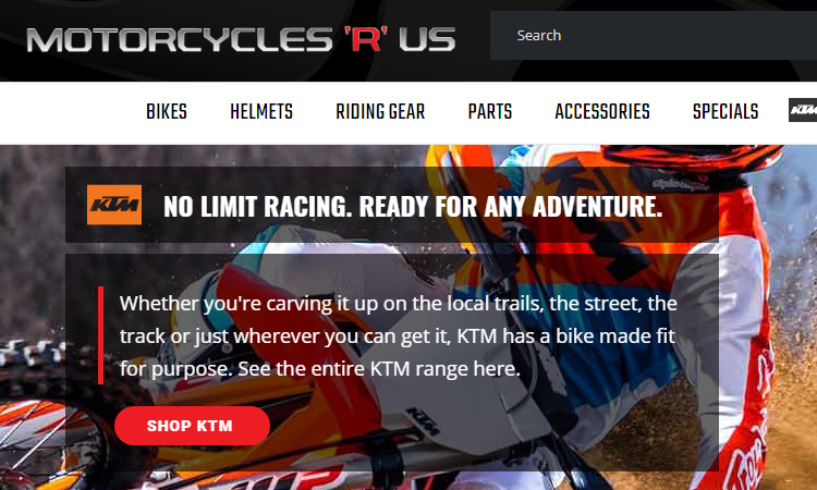 Motorcycles R Us Website Design