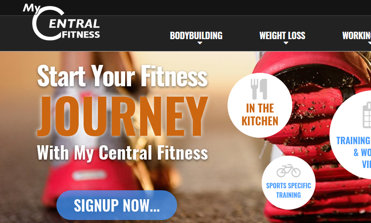 My Central Fitness Website Design